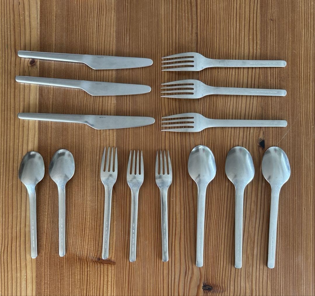 Heath Ceramics Muir Flatware Set Tumbled Finish 3 Pieces | eBay