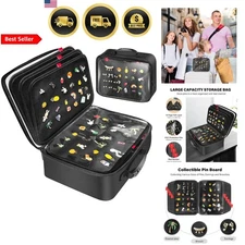 Pin Display Bag Enamel Pins Collectible Trading Book Case 18 Pages Large Capa...