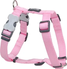 Red Dingo Classic Dog Harness Plain, Pink, Large 25mm Pink Large (56-80cm)