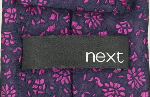 Next Men's Purple Floral Tie - One Size - Picture 3 of 12