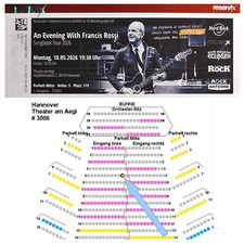 Konzertkarte Francis Rossi 18.5.2026 Hannover Theater am Aegi Nr. ZWEI von ZWEI