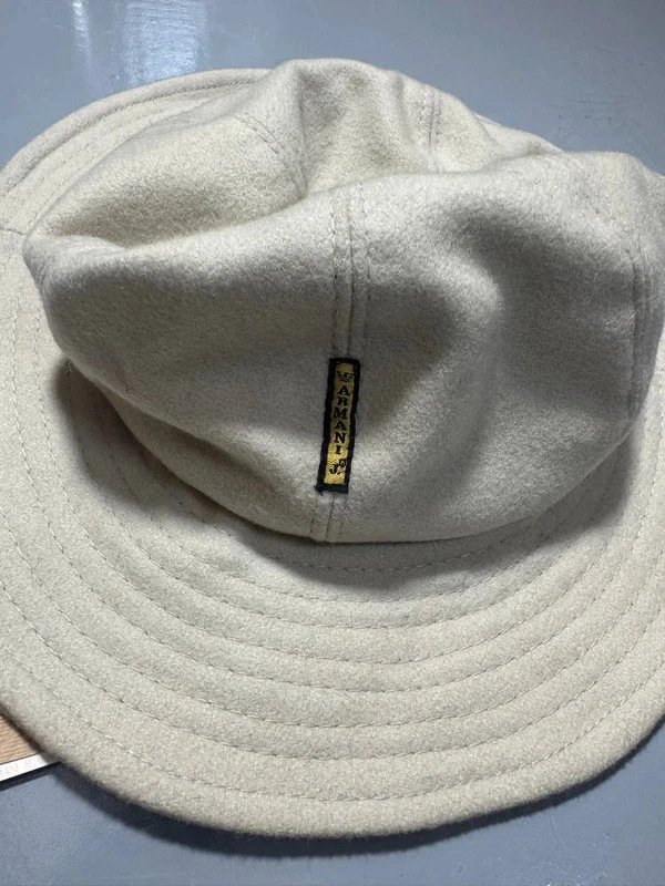 Vintage Armani Jeans Wool Bucket Hat – Ivory White – Made in Italy – NWT - Изображение 2 из 4
