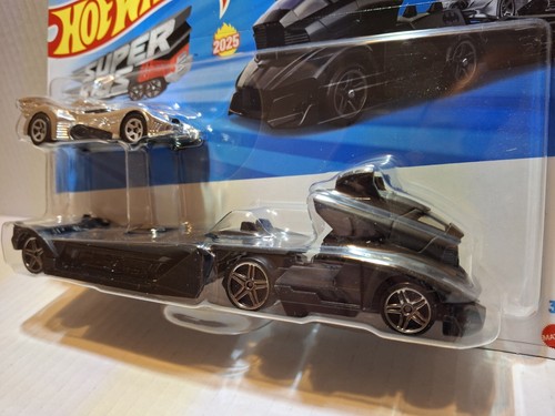 NEW 2025 Hot Wheels Super Rigs Batmobile Hauler Chrome Flash Silver - Picture 2 of 6