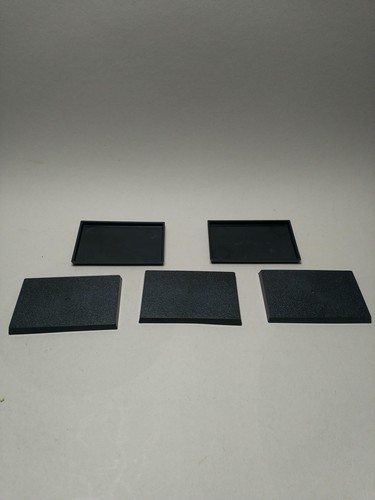 5x 60x40 mm Base Eckbase geeignet f Tabletop Warhammer 40k AoS Old World - Picture 2 of 2