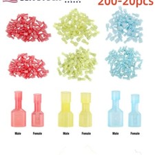 10-22 Male Female Insulated Wire Spade Terminal Gauge Crimp Connector