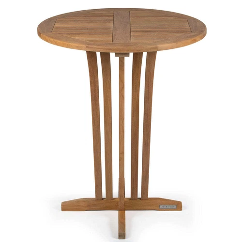 Ash & Ember Acadia Grade A Teak 35" Round Bar Table, In/Outdoor Patio Furniture
