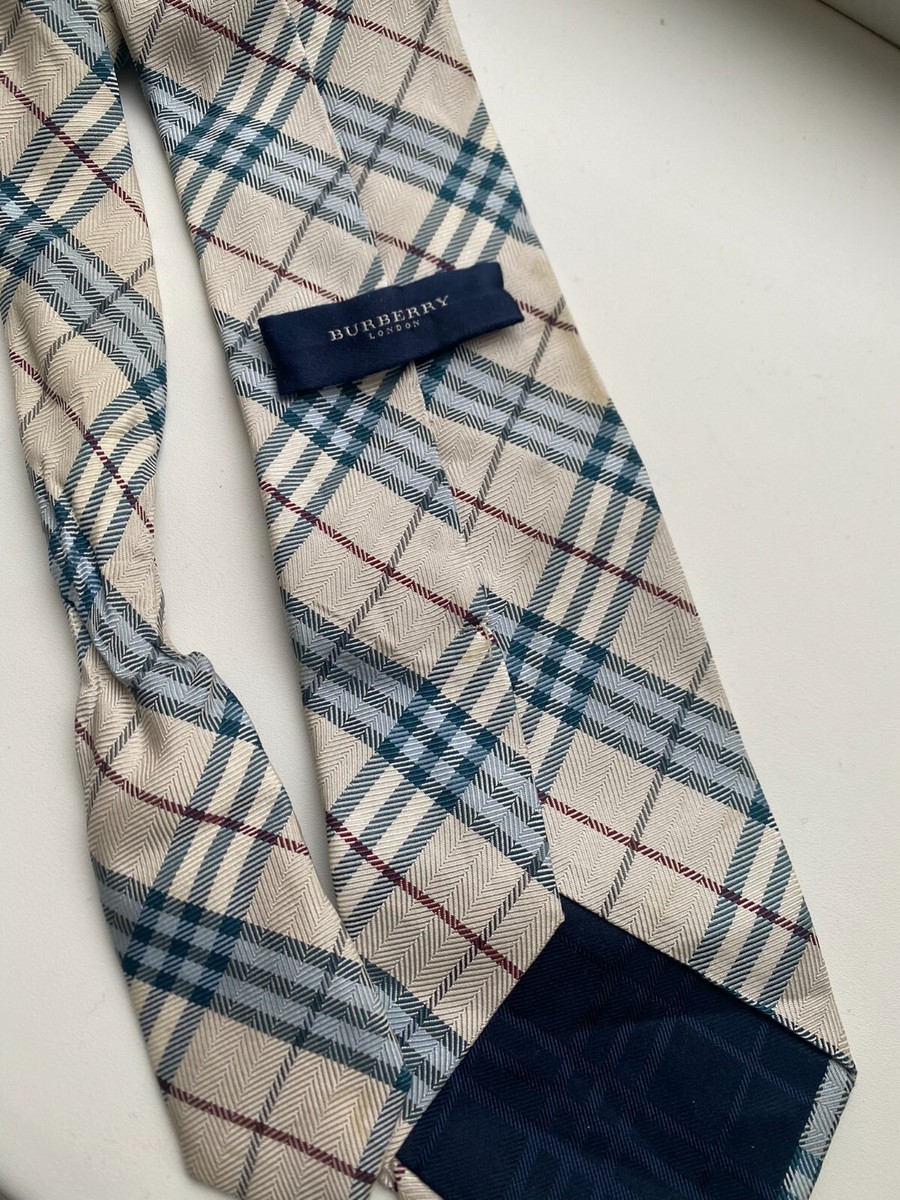 珍Burberry LONDON ENGLAND silk100％　ノバチェック Burberry London Nova Check Silk Tie | eBay