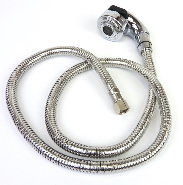 Chrome Shampoo Sprayer Head w/ Chrome Hose eBay