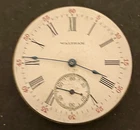 Antique 1908 Waltham Seaside Model 1890 Pocket Watch Movement Parts 6s 7j USA