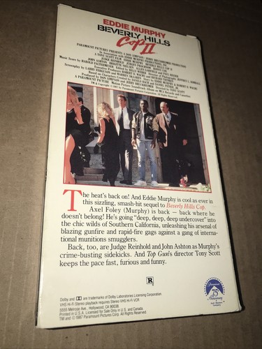 Beverly Hills Cop II VHS Vintage 90’s Eddie Murphy Action Movie Film - Picture 2 of 3