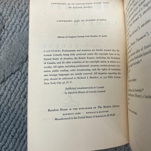 The Iceman Cometh Classic Play Paperback Book by Eugene O'Neill 1946 - Picture 8 of 12