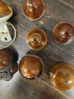 Antique Glass Amber Beehive Lenses Automotive — photo 5