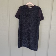 Tory Burch Tinsel Sparkle Dress Size S In Navy Women Short Sleeve Crew Neck