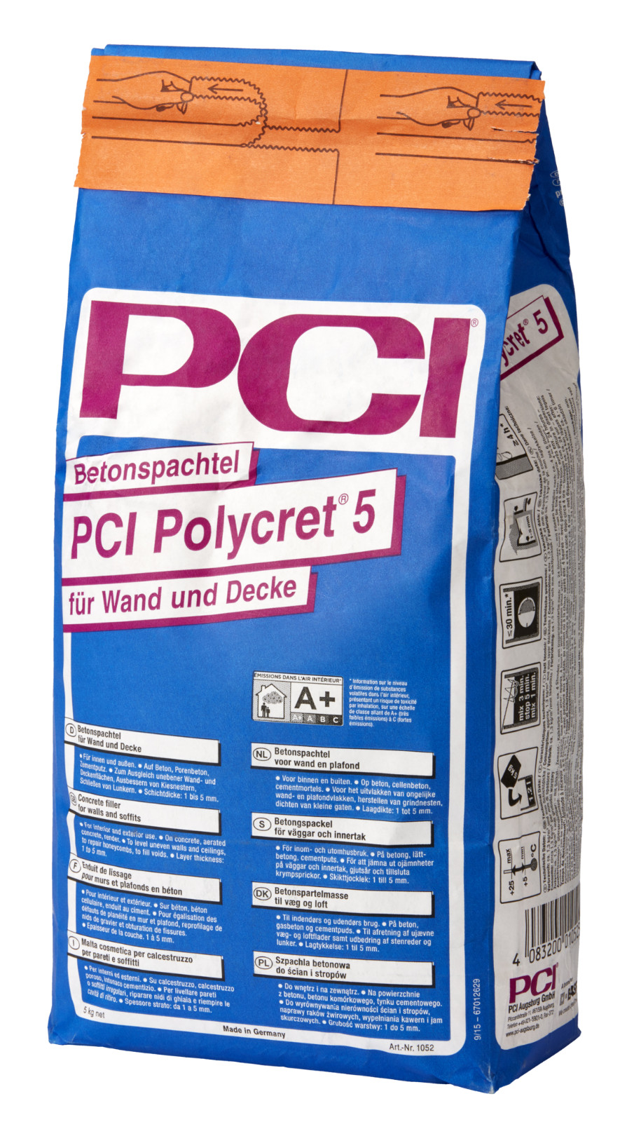 PCI Polycret 5 5 kg Concrete Spackle For Wall And Ceiling Levelling Mortar