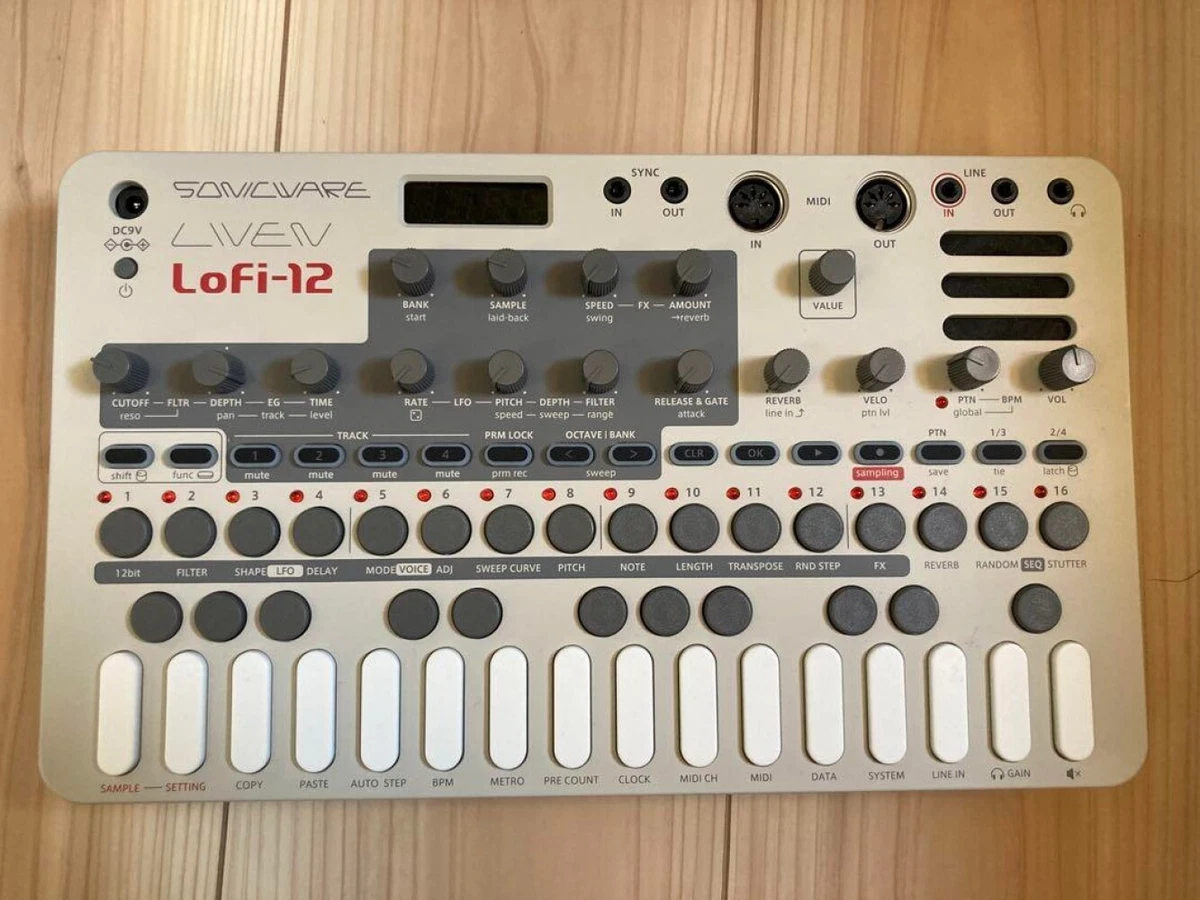 SONICWARE LIVEN Lofi-12 Sampler and Groove Box Lo-fi Sound 4-Track