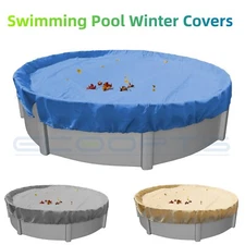 Round Above Ground Pool Cover Winter Mesh Cover Reversible Home Swimming Pool