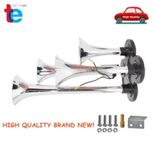 Train Semi Truck Boat RV LOUD 150 db 4 Horns Kit Quad Trumpet Air Horn Kit