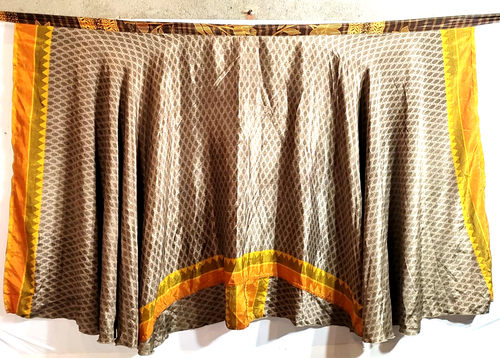 Incredible-art Vintage Silk Sari Magic Wrap Skirt Reversible Double Layer skirt - Picture 4 of 6