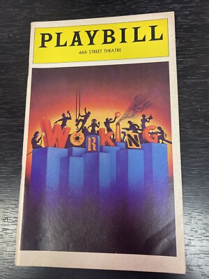 Studs Terkel s WORKING Vintage May 1978 Broadway Musical Playbill! PATTI LuPONE+