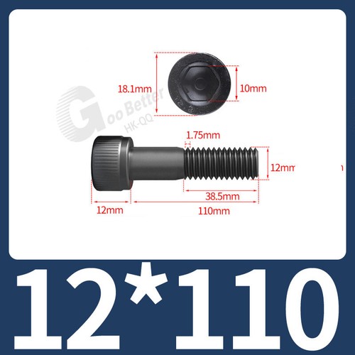 M2 M3 M4 - M12 High Tensile 12.9 Cap Head Allen Bolts Self Colour Socket Screws - Picture 209 of 232
