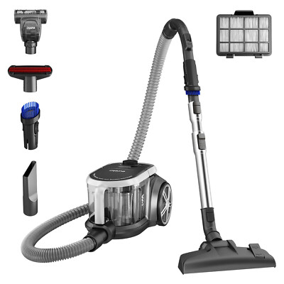 New Bagless Canister Vacuum Cleaner, Lightweight Vac for Carpets and Hard Floors