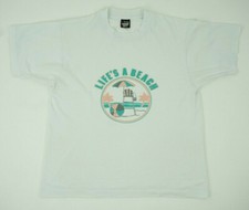 Vintage 90's Screen Stars "Life is a Beach" shirt tagged large made in USA