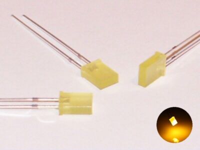 LED 2x5mm rechteckig flach diffus 2x5x7mm LEDs 10 20 50 100 Stück Set Auswahl