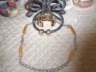 VTG. PRETTY GOLDTONE STRIPED-RECTANGULAR LINK/CHAIN NECKLACE/BRACELET/EARRINGS — photo 6
