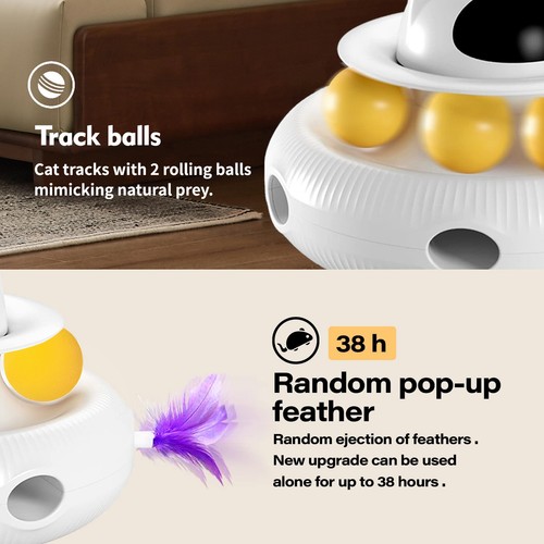 Juguetes teaser para gatos, láser para gatos interactivos para interiores gatos juguetes para mascotas automáticos, juguetes para mascotas USB - Imagen 9 de 9