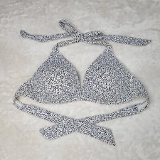 Bikini Top padded small leopard print tie closures