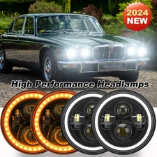 4PCs 5.75" inch Round LED Headlights DRL High-Low Beam for Jaguar XJ6 XJS XJ12