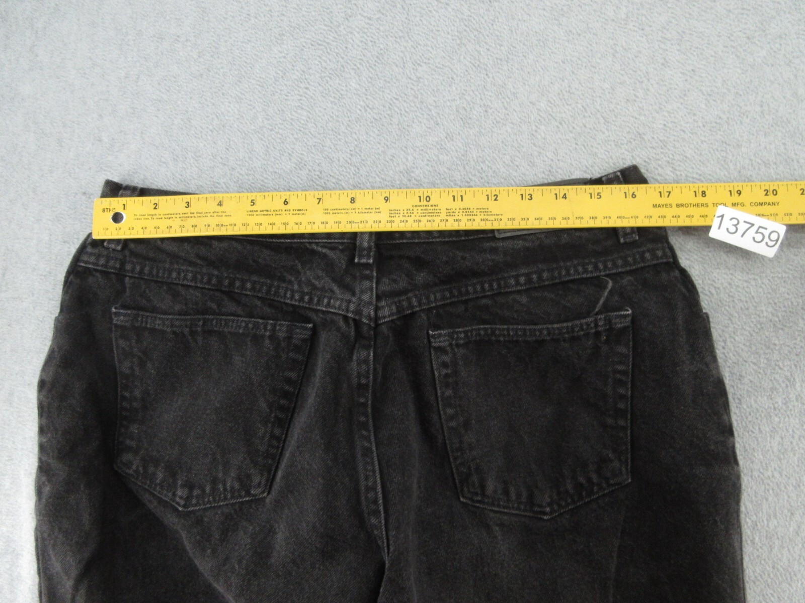 Vintage Gitano 80s Jeans Womens 18 Petite Black Relaxed Pants (FITS 33x29) USA