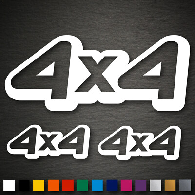 21012 3x 4x4 Aufkleber 200x82mm 90x37mm Farbwahl Allrad Offroad 4WD Car