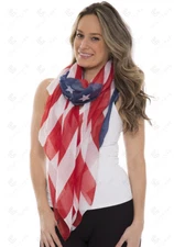 Flag Print Scarfs Three styles Unisex US Flag Pattern Multiple Occasions