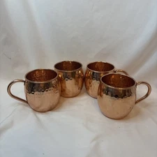 Barware Moscow Mule Mugs Handcrafted Hammered Copper- Set of 3