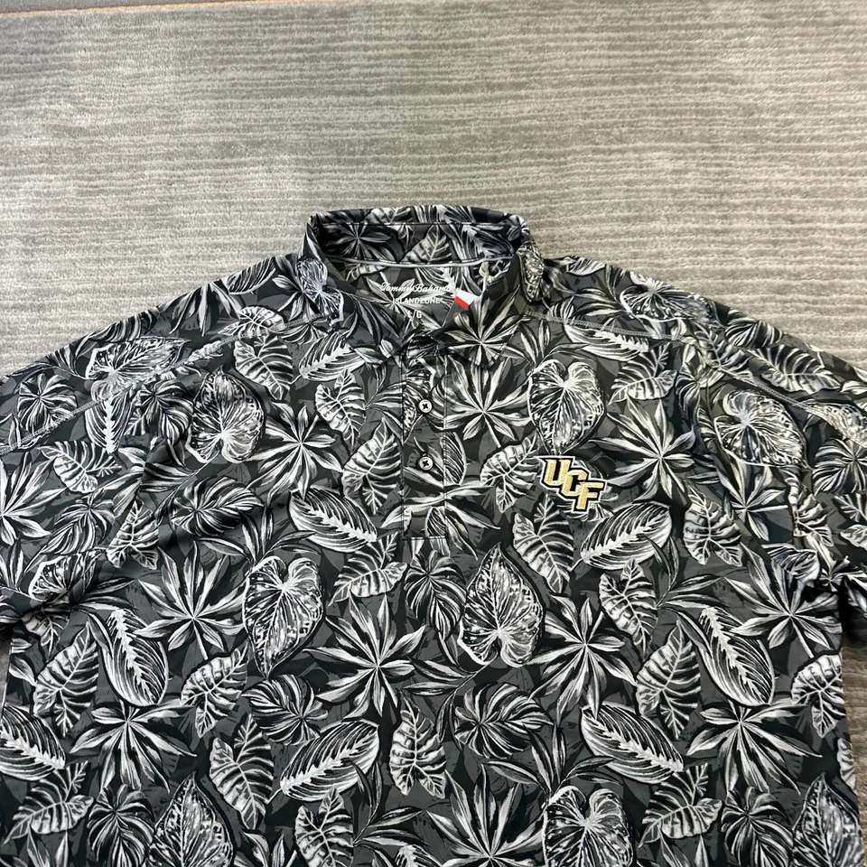 UCF Knights Tommy Bahama Shirt Mens Large Black Polo Islandzone Stretch - Image 3 of 4