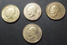 4 x GREECE GREEK FLOURI HAPPY NEW YEAR TOKEN MEDAL Type of Sovereign of George V