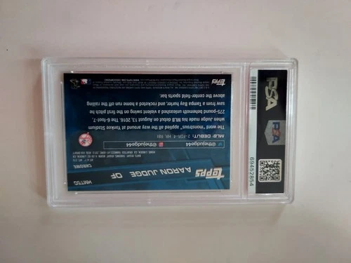 Topps 2017 Chrome Update Aaron Judge Rookie Debut HMT50 PSA 9 Yankees