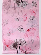 100% Silk mulberry Scarf Women shawl Wrap neckerchief  floral pink red MY125-7