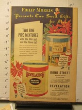 newspaper ad 1944 Philip Morris Revelation pipe tobacco Bond Street Santa Claus