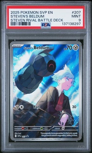 PSA 9 Steven'S Beldum #207 2025 Pokemon Svp Sv Black Star Promo 137138297