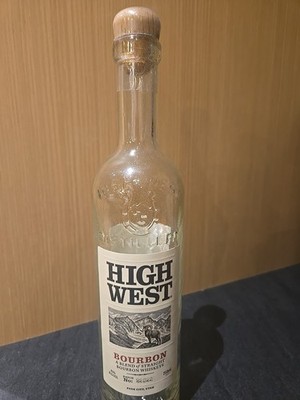 High West Distillery Bourbon Empty Bottle