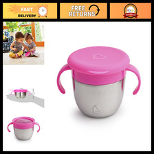 Stainless Steel Snack Catcher Cup with Lid, 9oz, Pink - Perfect for Kids  Toddl