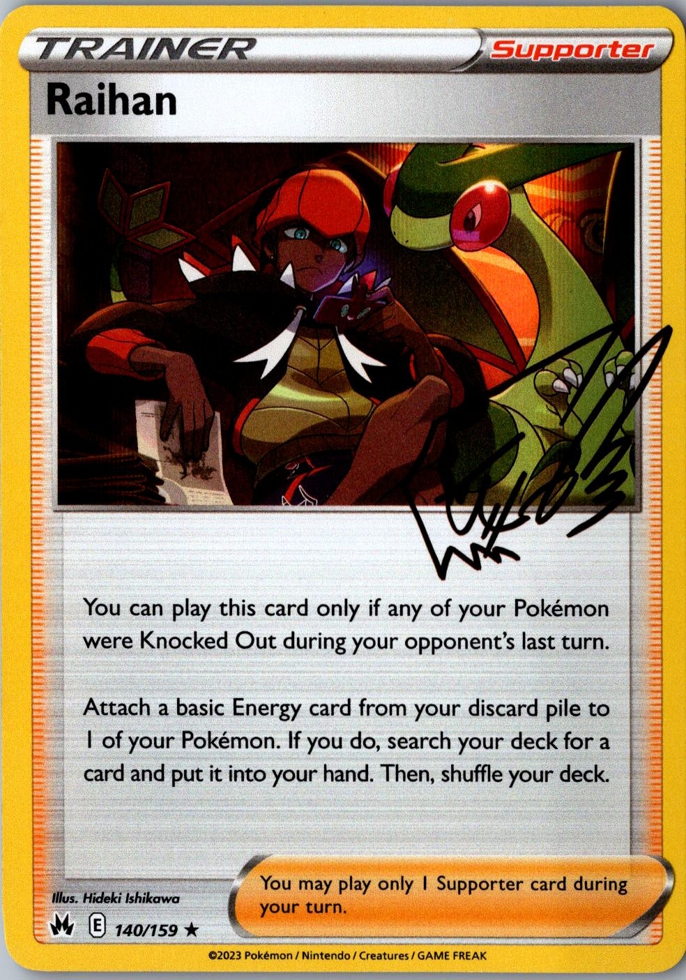 Raihan 140/159 Holo Rare Crown Zenith Lightly Played Pokemon Card TCG Single