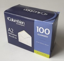100 Invitation Envelopes A2 4-3/8x5-3/4" Columbian White New