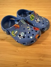 Crocs Classic Clogs Size C 4 Toddler C 4/5 Space Rockets Astronauts Excellent
