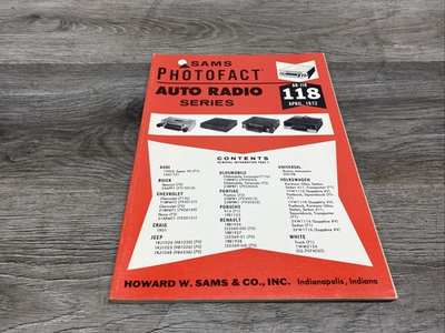 #ad #ad Sams Photofact Auto Radio Series Vol 118 April 1972 AR 118 Chevy VW Jeep Renault $7.99