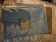 Traveler’s Company TO&FRO Passport size Zipper Card Case Blue  New