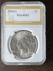 1924 S PEACE SILVER DOLLAR, KEY DATE, Free Shipping