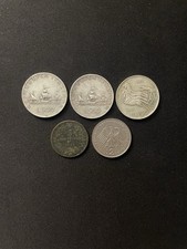 Lotto Raro Monete ARGENTO 500 Lire Caravelle+ Unità d'Italia+ 5 Cent 1861+Marchi